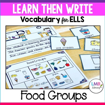 Preview of ESL Newcomer Activities: Five Food Groups with Flash Cards and Writing