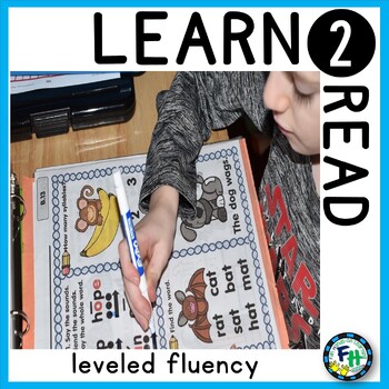 Preview of Learn To Read Leveled Fluency {BUNDLE of all 3 levels}