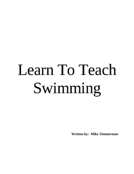 Preview of Learn To Teach Swimming (Lessons or Classes)