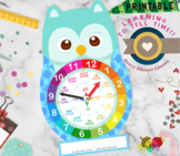 Learn To Tell Time Printable Clock Kids Learning Game Home