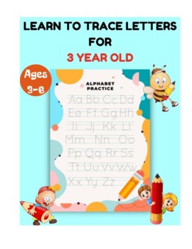 Preview of Learn To Trace Letter of The Alphabet Ages 3-5 Years Old