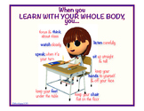 Learn With Your Whole Body Classroom Management Poster