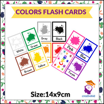 Preview of Learn Your Colors Printable Flash Card, Owls, Preschool, Kindergarten,Homeschool