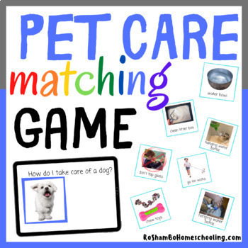Preview of Learn about Animals! Matching Game for Kids