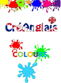 Learn Colours/Colors with CreAnglais with activity - no clipart