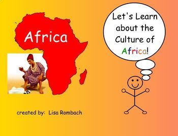 Preview of Learn about Cultures, Africa,  SmartBoard Lesson for Primary Grades