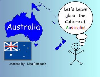Preview of Learn about Cultures, Australia,  SmartBoard Lesson for Primary Grades