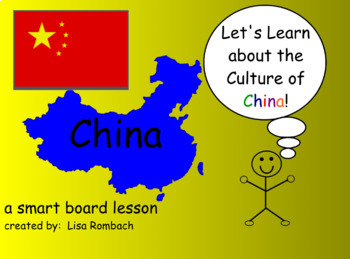 Preview of Learn about Cultures, China, Smart Board Lesson for Primary Grades