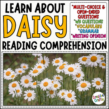 Preview of Learn about Flowers - Daisy Reading Comprehension Passage & Questions