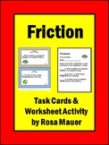 What is Friction True or False Statements Task Cards & Worksheet
