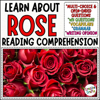 Preview of Learn about Flowers - Rose Reading Comprehension Passage & Questions