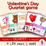 VALENTINE'S DAY printable QUARTET GAME, a fun activity to 