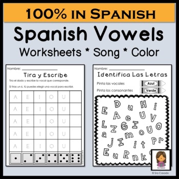 Preview of Spanish Vowels Las Vocales Practice Activities