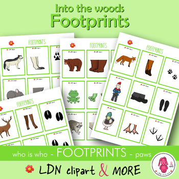 Preview of Learn about the footprints of animals in the FOREST in a fun way, print and go