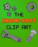 Learn and Grow with the Know-Bots - Robot Clip Art pack 01