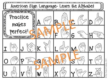 Learn and Practice Sign Language (School Supplies Theme) by The Peanut ...