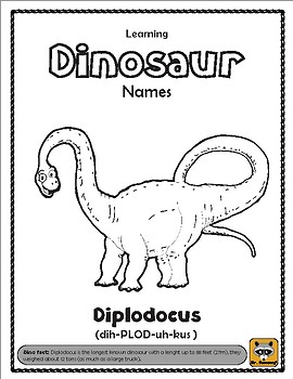 Learn Dinosaur Names Coloring Sheets By Jassen Kortright Tpt