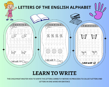 Preview of Learn how to write English letters 