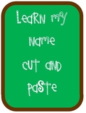 Learn my name cut & paste (Editable)