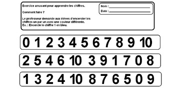 Preview of Learn numbers French English Chiffres français anglais français Canadien Canada