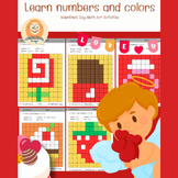 Learn numbers and colors-Valentine's Day Math Art Activities