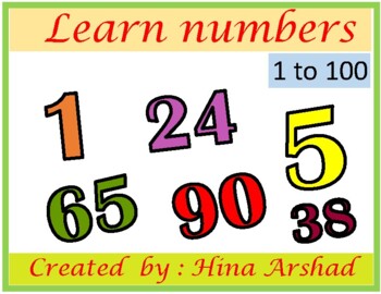 Preview of Learn numbers (counting 1 to 100)