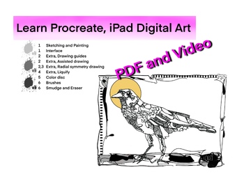 Preview of Learn procreate 1 - iPad Digital Art - Drawing and Drawing Guides- Think Art Now