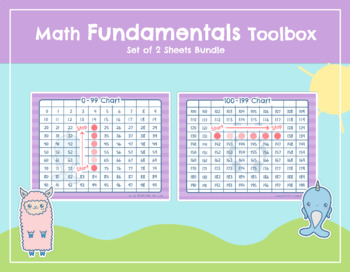 Preview of Math Fundamentals Toolbox: Sheets "0-99 Chart" and "100-199 Chart"