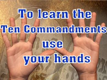 Preview of Learn the 10 Commandments using your hands VBS Sunday School