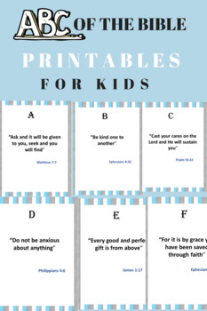 Preview of Learn the A.B.C of the Bible( My Child knows the Word Printable)