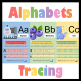 A to Z Alphabet Posters | Tracing ACTIVITIES with Colorful