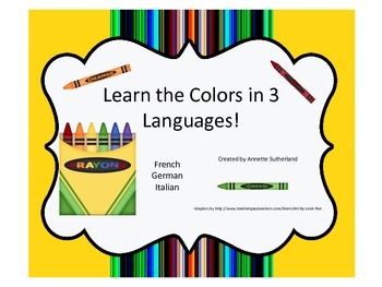 Preview of Learn the Colors in 3 Languages