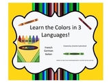 Learn the Colors in 3 Languages