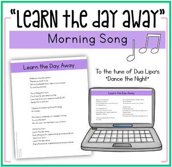 Preview of Learn the Day Away Song Solo | Classroom Morning Song