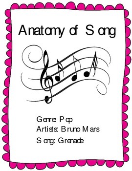 Preview of Learn the Parts of a Song - Analysis of Bruno Mars' Hit Single "Grenade".