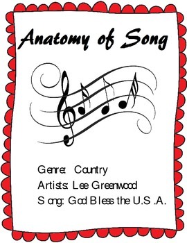 Preview of Learn the Parts of a Song - Analysis of Lee Greenwood's Hit "God Bless the USA"