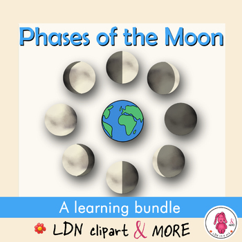 Preview of Phases of the MOON, easy prep! A fun printable learning pack