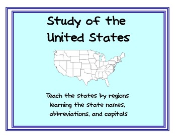 Preview of Learn the States: State names, capitals, abbreviations (Printables)