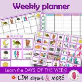 WEEKPLANNER: Learn the days of the week. Eaysy prep! Print & GO