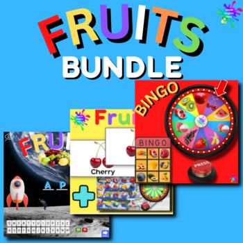 Preview of Fruit Vocabulary 3 Digital Game Bundle-ESL, Fun, Distance Learning, ESL Activity
