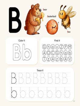 Preview of Learn the letter B: let's learn about the letter B