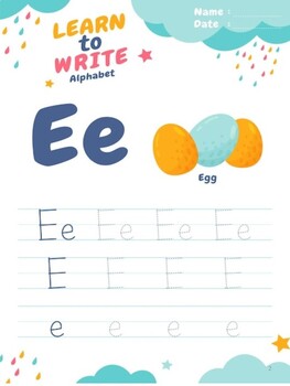 Preview of Learn the letter E: let's learn about the letter E - Let's learn the alphabet!