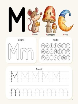 Preview of Learn the letter M: let's learn about the letter M - Let's learn the alphabet!