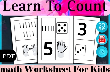 Preview of Learn to Count 10 spring Worksheets | 1st Grade Worksheets & Teaching worksheets