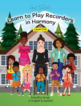 Preview of Learn to Play Recorders in Harmony in English & Español Level One: Empathy Songs