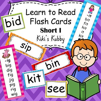 Preview of Learn to Read Flash Cards: Short I Word Families