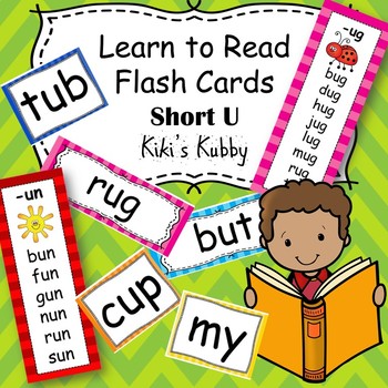 Preview of Learn to Read Flash Cards: Short U Word Families
