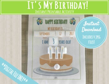 Preview of It's My Birthday | Learn Dates and Birthday Activity