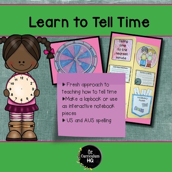 Preview of Learn to Tell Time Lap Book or Interactive Notebook