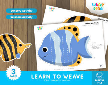 Preview of Learn to Wave | Weaving Practice Worksheets, Printable Weaving Patterns